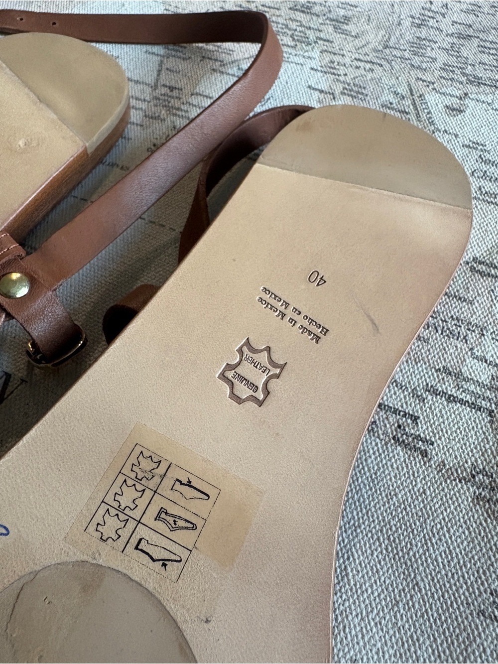 Jenni Kayne Leather Mila Sandal Size 40/9 (9.5) Saddle - Picture 11 of 14